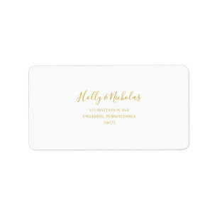 Étiquette Simple élégante Mariage de Noël RSVP Adresse