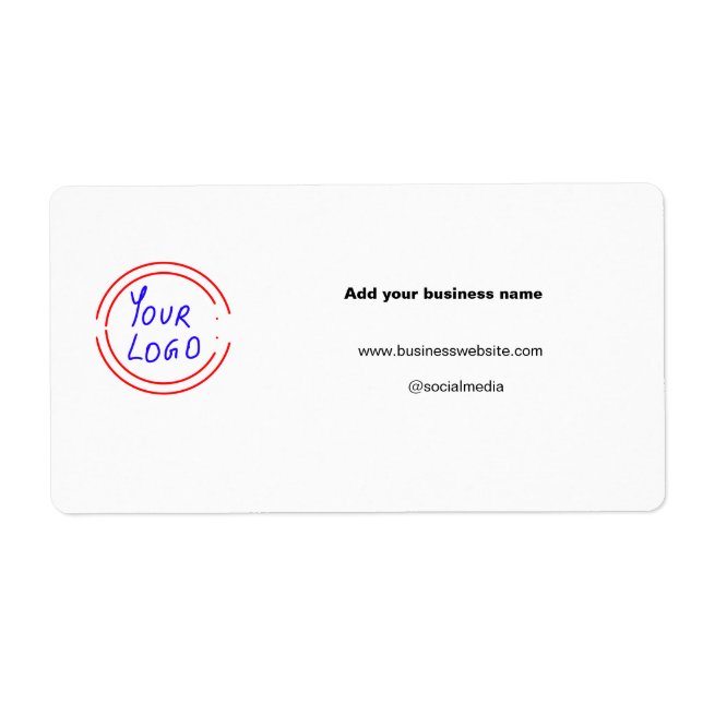 Étiquette simple et minimal ajouter votre logo/votre aquarel (Devant)