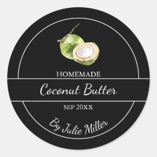 Étiquette simple fait maison de noix de coco Noi