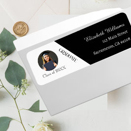 Étiquette Simple Graduation noir et blanc