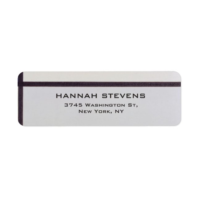 Étiquette Simple gris clair élégant moderne (Devant)