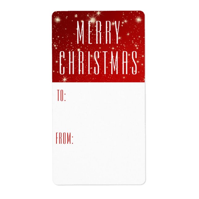 Étiquette Simple Joyeux NOËL Rouge À De (Devant)