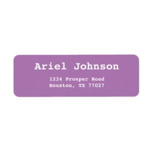 Étiquette Simple Lavender Enregistrer la date Adresse de ret