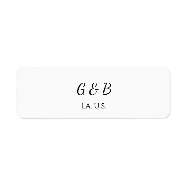 Étiquette SIMPLE MINIMAL ajouter votre nom de couple nom de  (Devant)