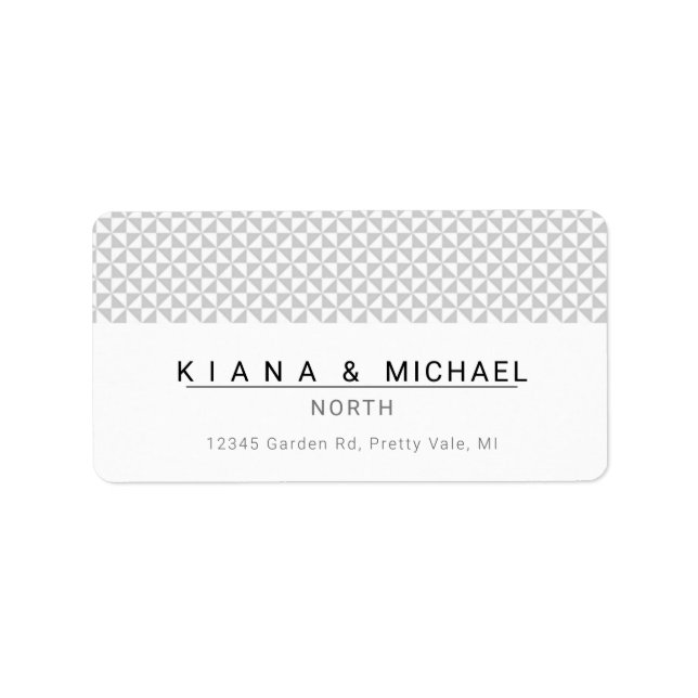 Étiquette Simple minimaliste Mariage noir ID523 (Devant)