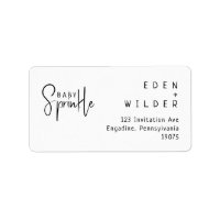 Simple moderne Baby Sprinkle RSVP Adresse de retou