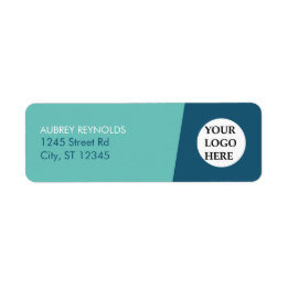 Étiquette Simple moderne Blue Green Professional Adresse