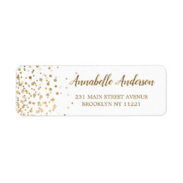 Étiquette Simple moderne Elegant Parties scintillant or Conf