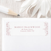 Simple romantique rose cerisier Blossom Adresse de