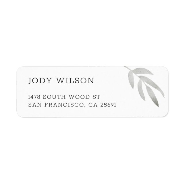 Étiquette Simple Rustic Return Address Labels (Devant)