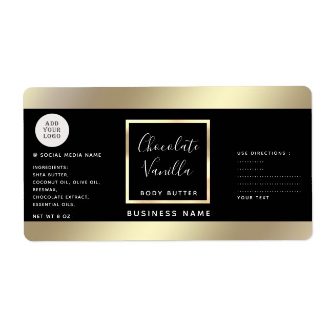 Étiquette Simple typographie moderne logo de cosmétique en o (Devant)