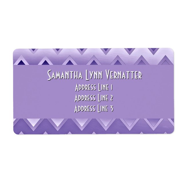 Étiquette Simplement ZigZag - Violet (Devant)