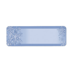 Étiquette Simply Snowflakes Blank Return Adresse Labels