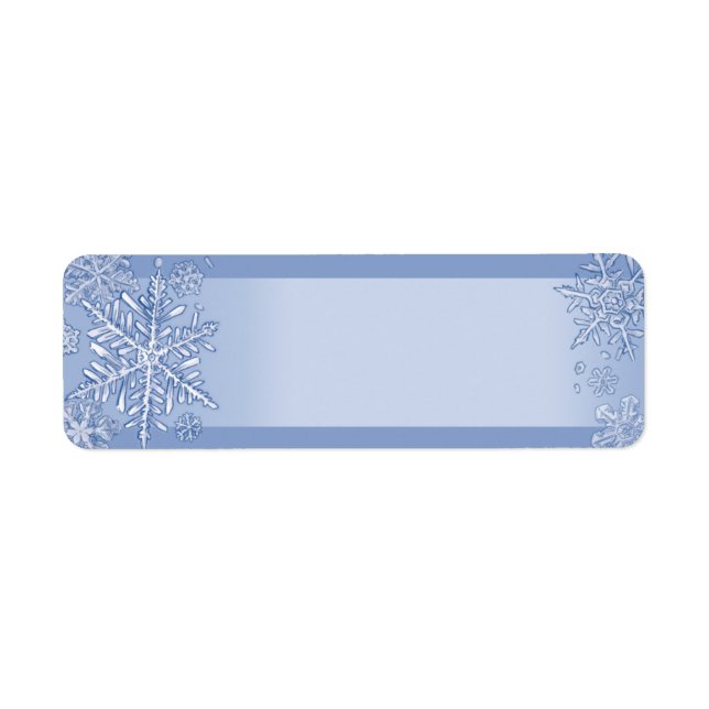 Étiquette Simply Snowflakes Blank Return Adresse Labels (Devant)
