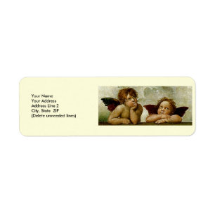 Étiquette Sistine Madonna (détail)