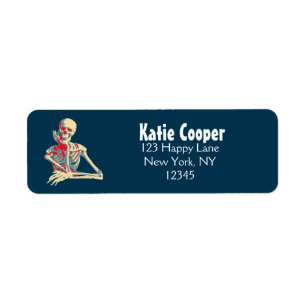 Étiquette Skeleton rétro