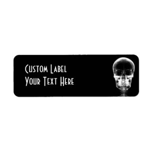 ÉTIQUETTE SKELETON VISION X-RAY SKULL - B&W