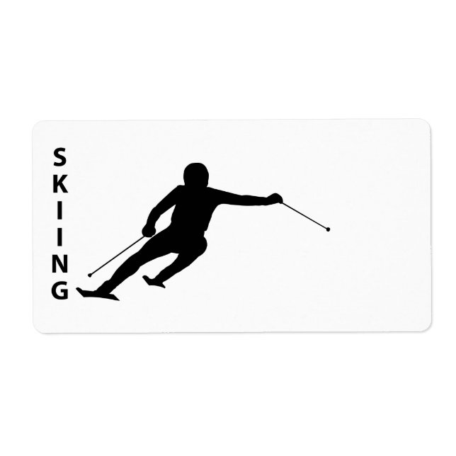 Étiquette Ski (Devant)