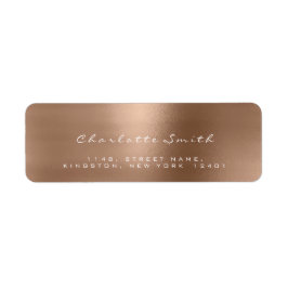 Étiquette Skinny Blush Coffe Rose Lux Adresse de retour Étiq
