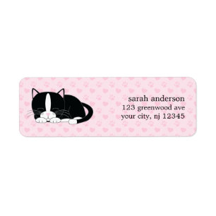 Étiquette Sleepy Kitty {Tuxedo}