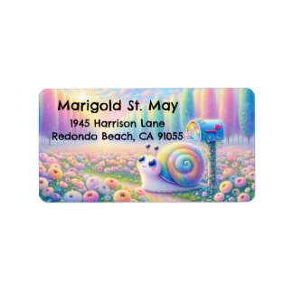 Étiquette Snail Mail Colorful Address Labels
