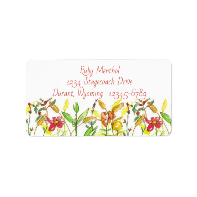 Étiquette Snapdragons Orange Fleur sauvage Automne Foxtail (Devant)