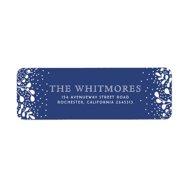 Étiquette Snowden Wonderland Noël bleu (Devant)