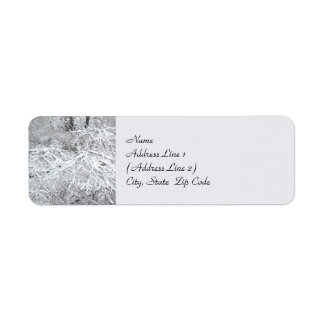 Étiquette Snowy Hedgerow - Adresse de retour hiver Label