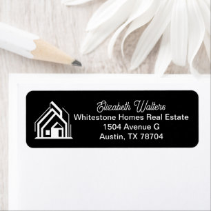 Étiquette Société Immobilière Black Realtor Adresse de Retou