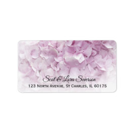 Étiquette Soft Pink Hydrangea Adresse de retour