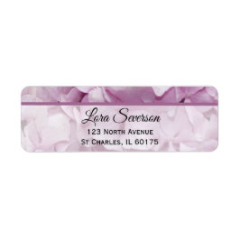 Étiquette Soft Pink Hydrangea Flower Adresse de retour