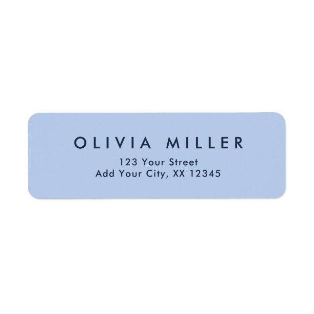 Étiquette Soft Sky Blue - Classic Address Label (Devant)