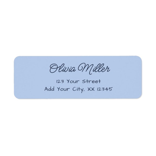 Étiquette Soft Sky Blue - Modern Address Label (Devant)