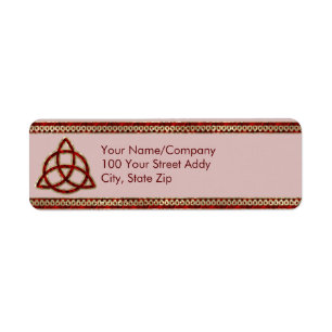 Étiquette Soie de rouge de Triquetra