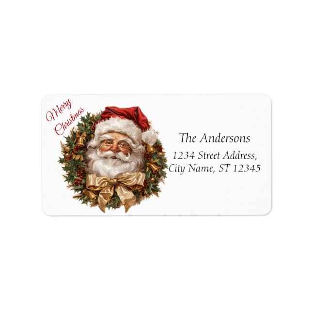 Étiquette Soirée de Noël moderne (Devant)