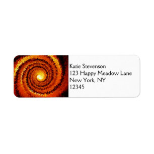 Étiquette Soleil spiral Abstrait