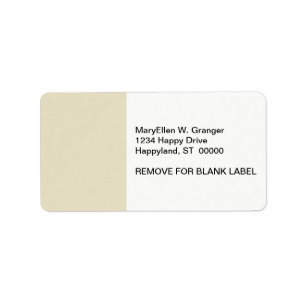 Étiquette Solid Color: Sable Beige
