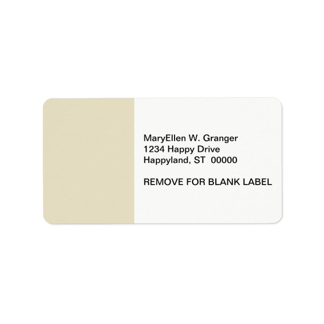 Étiquette Solid Color: Sable Beige (Devant)