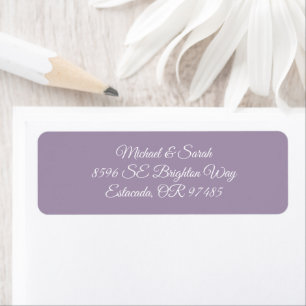 Étiquette Solide Lavender Purple Adresse de retour