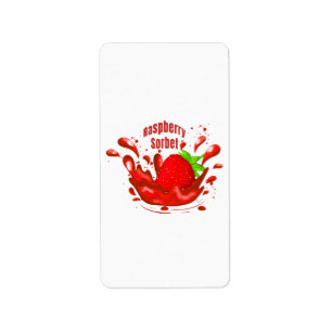 Étiquette Sorbet framboise