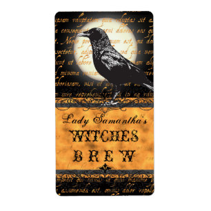Étiquette Sorcières personnalisées brasser Halloween Étiquet