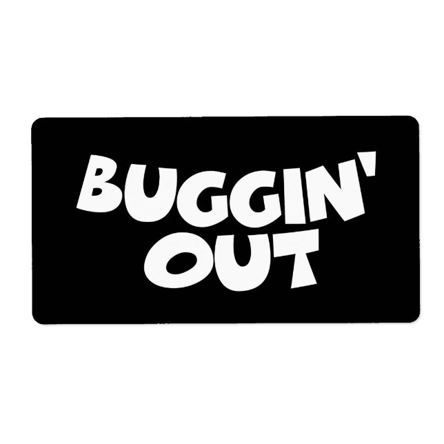 Étiquette Sortir du boggin (Devant)