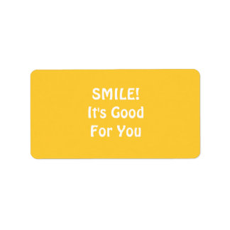 Étiquette SOURIRE ! C'est bon pour toi. Jaune.