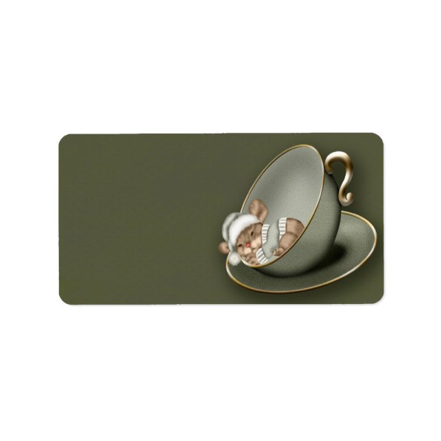 Étiquette Souris de Noël (Devant)