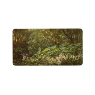Étiquette Sous les Feuilles de Dock par Richard Doyle, Fairy