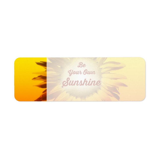 Étiquette Soyez votre propre Sunshine tournesol rouge jaune  (Devant)