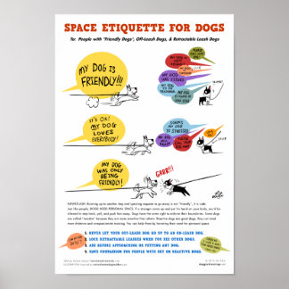 Etiquette spatiale pour chiens Poster - 22 x 32"