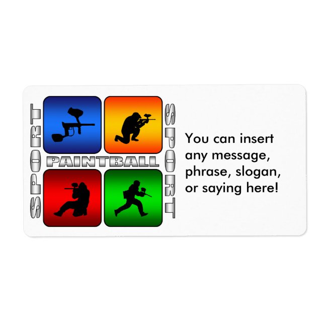 Étiquette Spectaculaire Paintball (Devant)