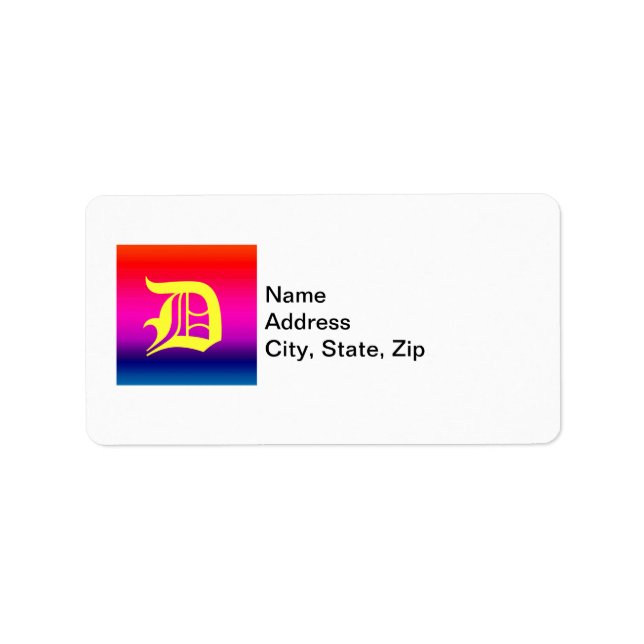 Étiquette Spectre des couleurs horizontales - 4 (Devant)