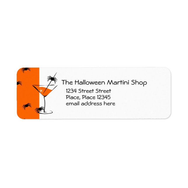 Étiquette Spider Martini (Devant)